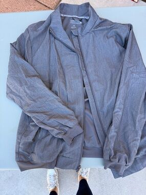Fabletics Men's Gray Bomber Jacket